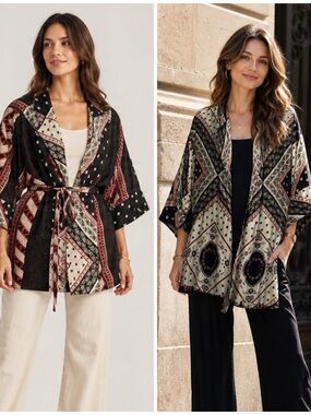 Farm Rio Reversible Boho‎ Kimono/jacket Size M